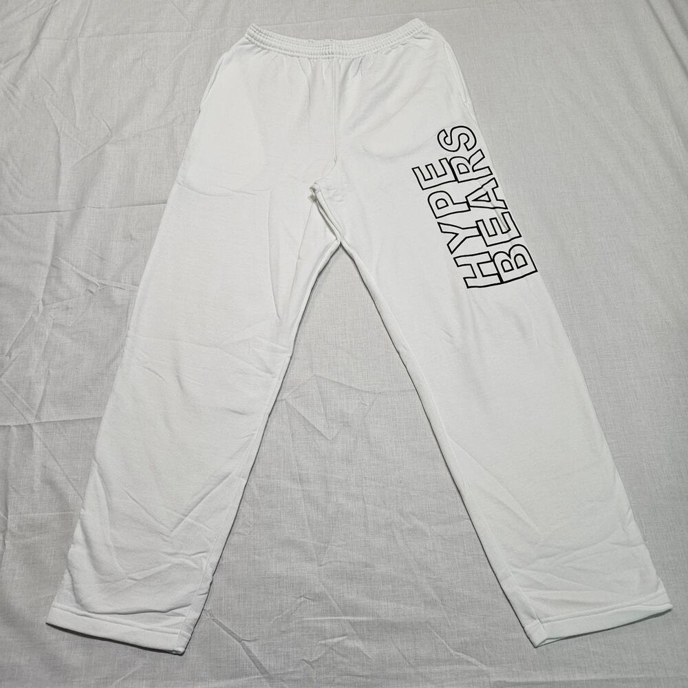 Hype Bears Joggers Sweatpants White Size Large